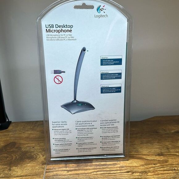 Logitech Consumer USB Desktop Microphone 980186-0403 for PC Mac NEW SEALED - Picture 4 of 9